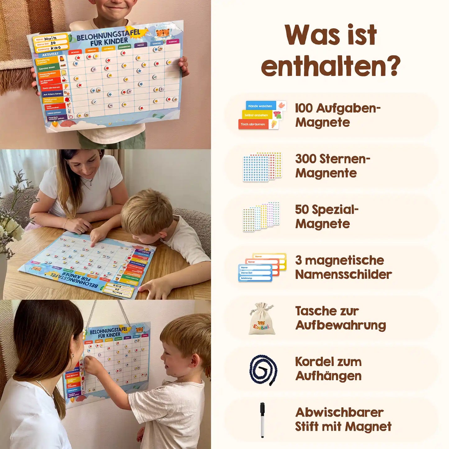 Edubini Belohnungstafel® für Kinder
