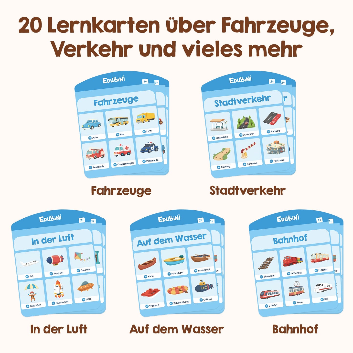 Edubini Sprechende Lernkarten - Fahrzeuge