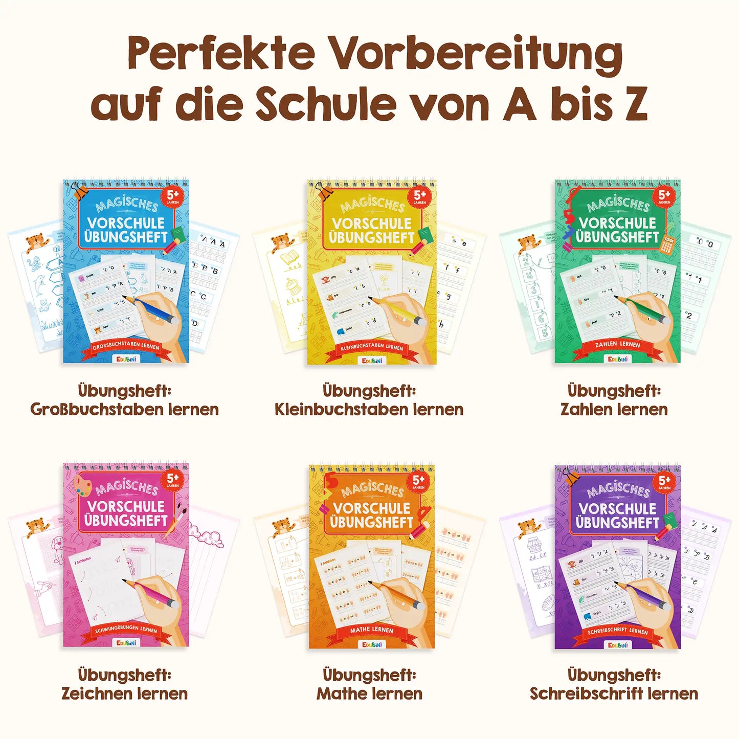 Edubini Magische Übungshefte® (Geschenk-Starterset)